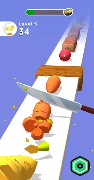 Super Slices Robux Roblominer (упер Слайсес Робукс Робломайнер) [МОД: Много монет, Открытые уровни и Мега MOD] Screenshot 2