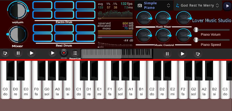 Org Piano:Real Piano Keyboard (Орг Пиано) [МОД: Много монет, Открытые уровни и Мега MOD] Screenshot 2