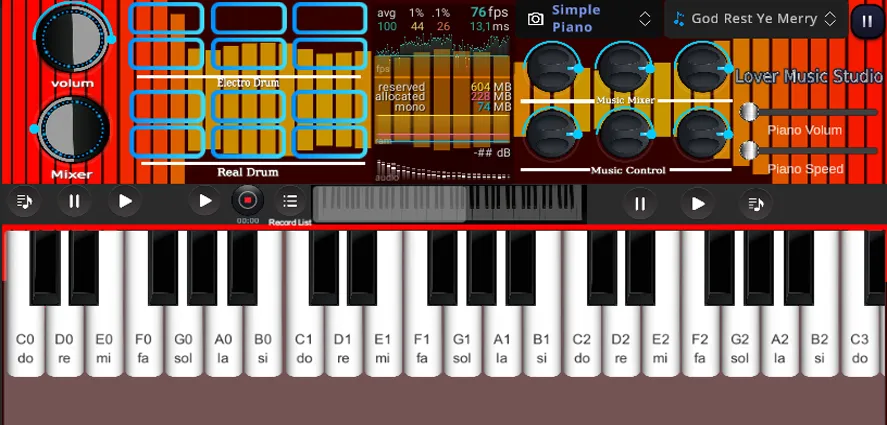 Org Piano:Real Piano Keyboard (Орг Пиано) [МОД: Много монет, Открытые уровни и Мега MOD] Screenshot 4
