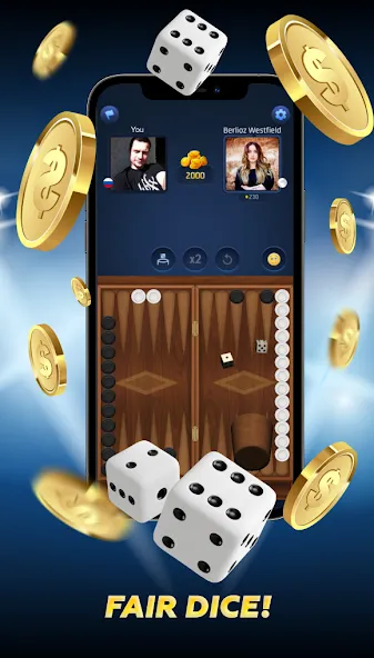 PPNards: Backgammon board game (ППНардс) [МОД: Много монет, Открытые уровни и Мега MOD] Screenshot 2