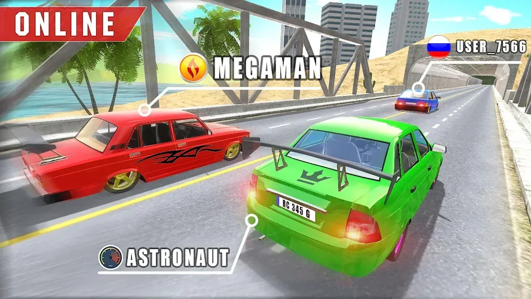 Real Cars Online Racing [МОД: Все открыто, Дополнительные деньги и Меню MOD] Screenshot 3