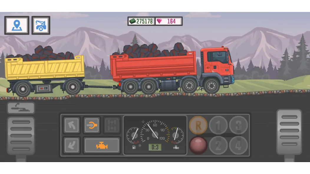 Trucker and Trucks [МОД: Много монет, Открытые уровни и Мега MOD] Screenshot 1