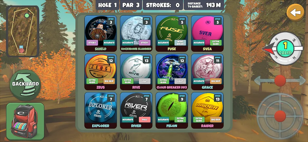 Disc Golf Valley (Диск Гольф Вэлли) [МОД: Много монет, Открытые уровни и Мега MOD] Screenshot 3