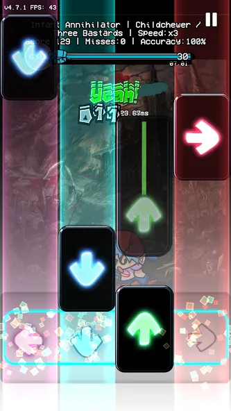 OsuAnime Bling Bang Bang Born (Уии Фанкин Етелед ФНФ Мод) [МОД: Много монет, Открытые уровни и Мега MOD] Screenshot 2