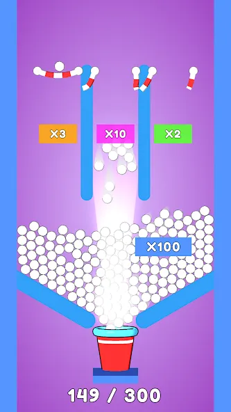 Balls and Ropes: Cut 'n Bounce (Боллс энд Роупс) [МОД: Деньги, Монеты и Меню MOD] Screenshot 1