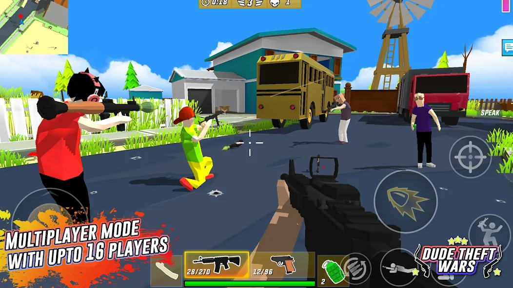 Dude Theft Wars Shooting Games (Дуд Тефт Варс) [МОД: Все открыто, Дополнительные деньги и Меню MOD] Screenshot 2