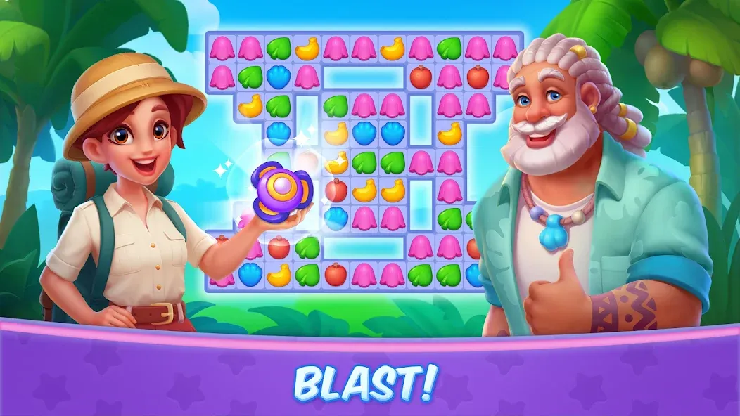Tropicmania: Match-3 adventure (Тропикмания) [МОД: Много денег, Монет и Все открыто] Screenshot 1