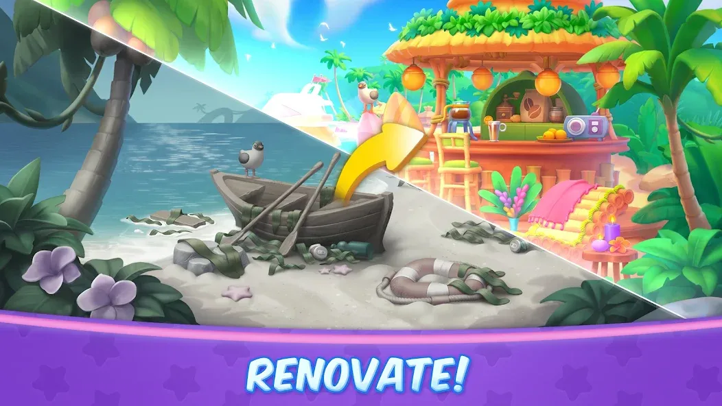Tropicmania: Match-3 adventure (Тропикмания) [МОД: Много денег, Монет и Все открыто] Screenshot 2
