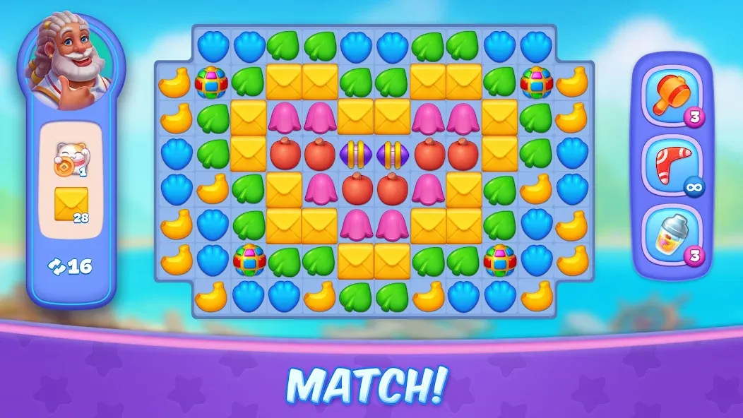 Tropicmania: Match-3 adventure (Тропикмания) [МОД: Много денег, Монет и Все открыто] Screenshot 3
