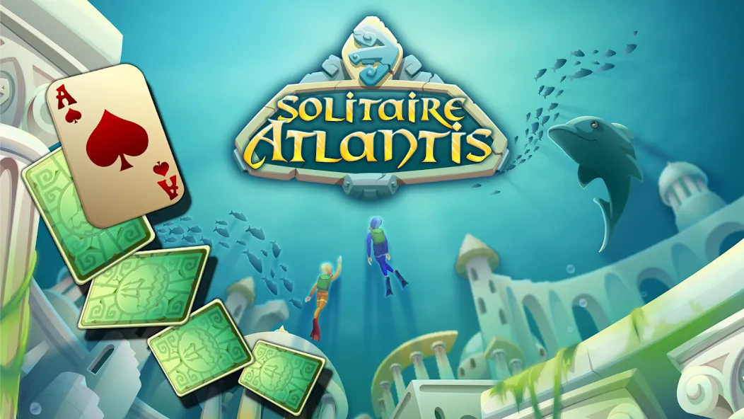 Solitaire Atlantis (олитэр Атлантис) [МОД: Бесконечные деньги, Монеты и Мега MOD] Screenshot 1
