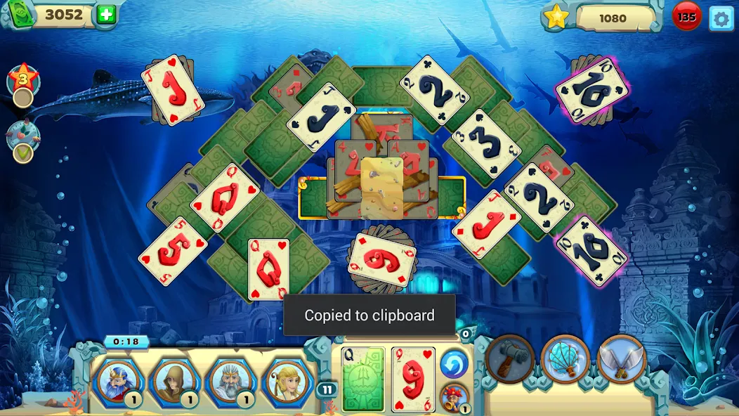 Solitaire Atlantis (олитэр Атлантис) [МОД: Бесконечные деньги, Монеты и Мега MOD] Screenshot 3