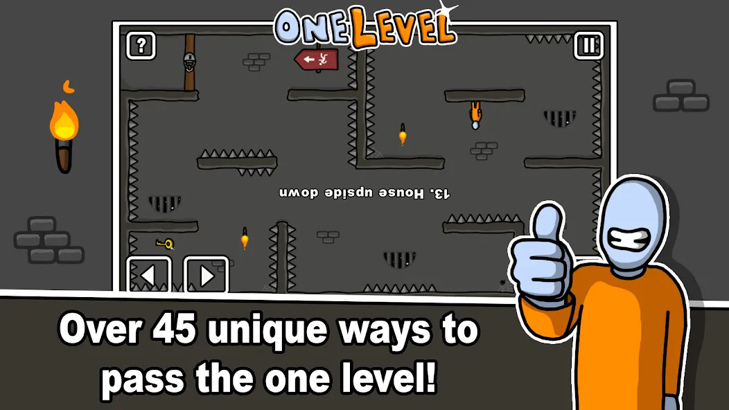 One Level: Stickman Jailbreak (Уан Левел) [МОД: Бесконечные деньги, Монеты и Мега MOD] Screenshot 2