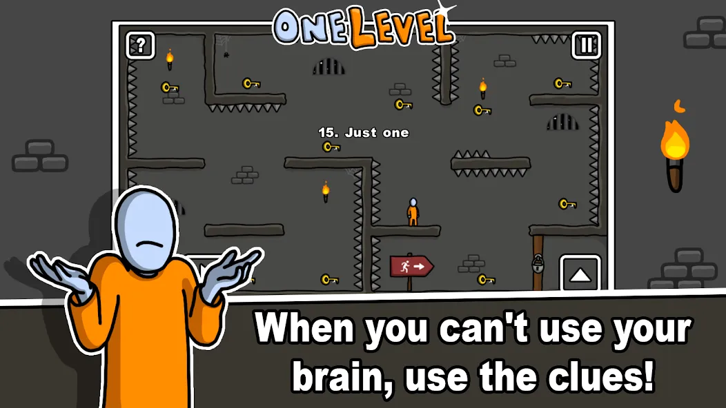 One Level: Stickman Jailbreak (Уан Левел) [МОД: Бесконечные деньги, Монеты и Мега MOD] Screenshot 5