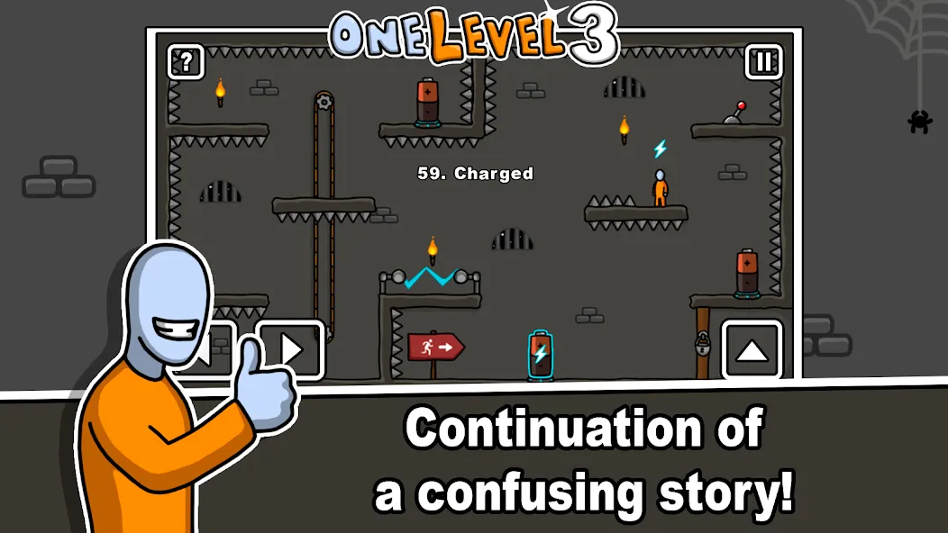 One Level 3 Stickman Jailbreak (Один Уровень 3) [МОД: Меню, Бесконечные монеты и Открытые уровни] Screenshot 1