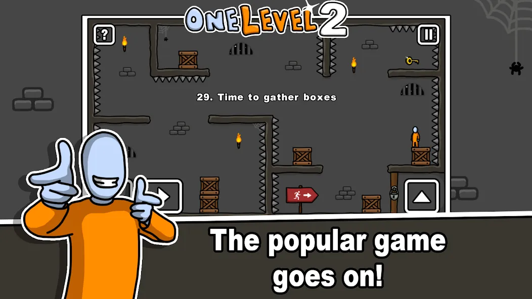 One Level 2 Stickman Jailbreak (Уан Левел 2) [МОД: Бесконечные деньги, Монеты и Мега MOD] Screenshot 1
