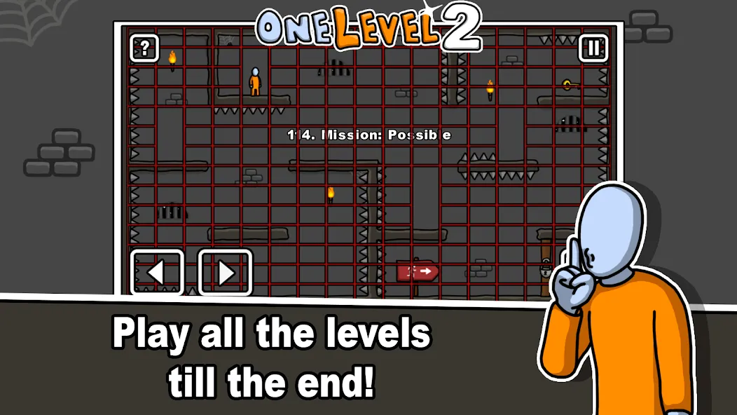 One Level 2 Stickman Jailbreak (Уан Левел 2) [МОД: Бесконечные деньги, Монеты и Мега MOD] Screenshot 4