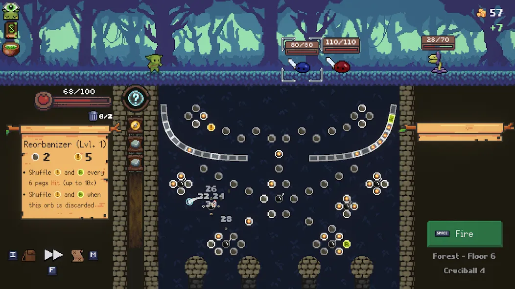 Peglin - A Pachinko Roguelike (Пеглин) [МОД: Все открыто, Дополнительные деньги и Меню MOD] Screenshot 1