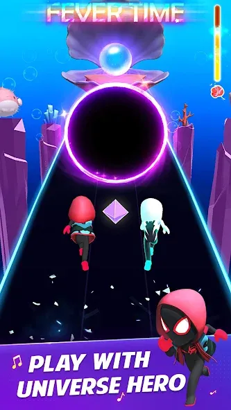 Universe Hero 3D - Music&Swing (Юниверс Хиро 3Д) [МОД: Много монет, Открытые уровни и Мега MOD] Screenshot 4