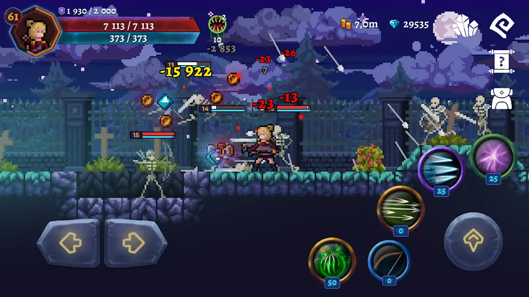 Darkrise - Pixel Action RPG (Даркрайс) [МОД: Меню, Бесконечные монеты и Открытые уровни] Screenshot 3