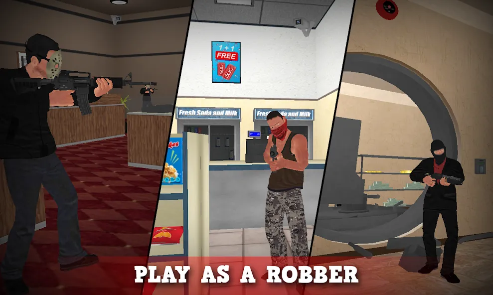 Justice Rivals 3 Cops&Robbers [МОД: Бесконечные деньги, Монеты и Мега MOD] Screenshot 2
