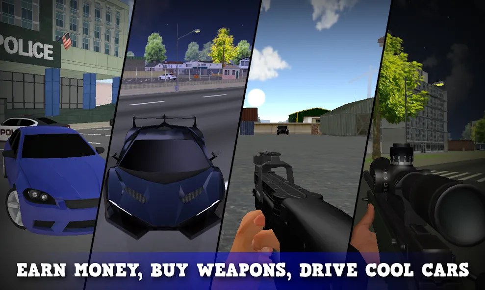 Justice Rivals 3 Cops&Robbers [МОД: Бесконечные деньги, Монеты и Мега MOD] Screenshot 3