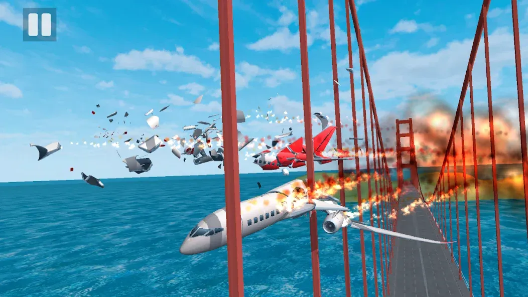 Plane Crash: Flight Simulator (Плейн Краш) [МОД: Меню, Бесконечные монеты и Открытые уровни] Screenshot 2
