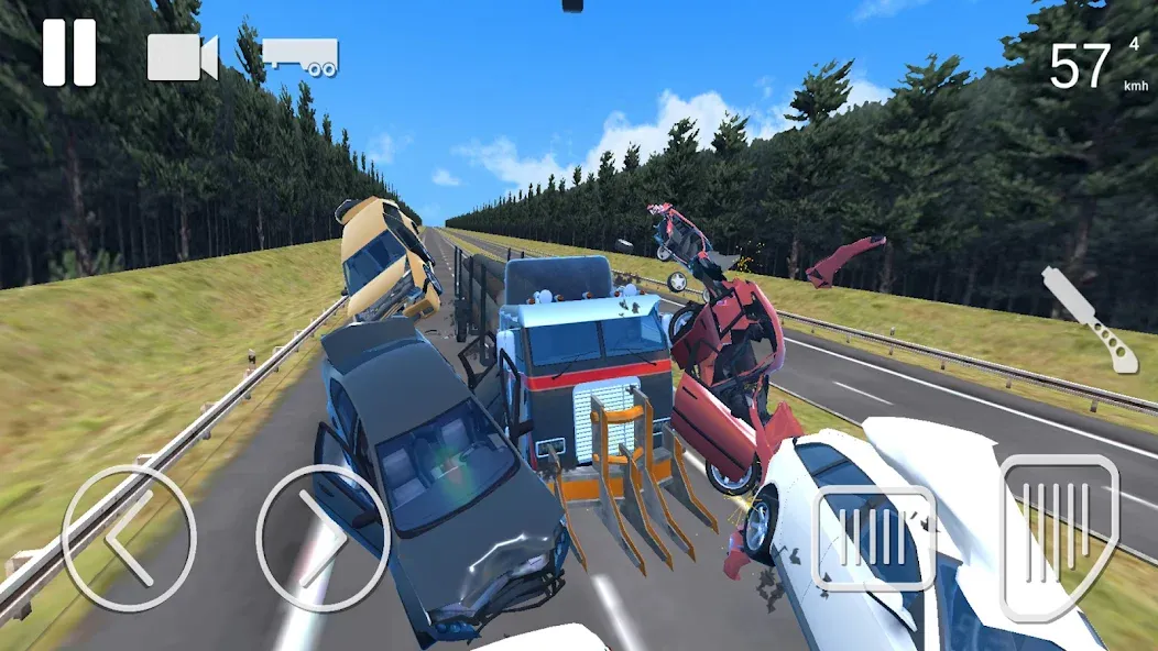 Truck Crash Simulator Accident (Симулятор ДТП с грузовиком) [МОД: Бесконечные деньги, Монеты и Мега MOD] Screenshot 2