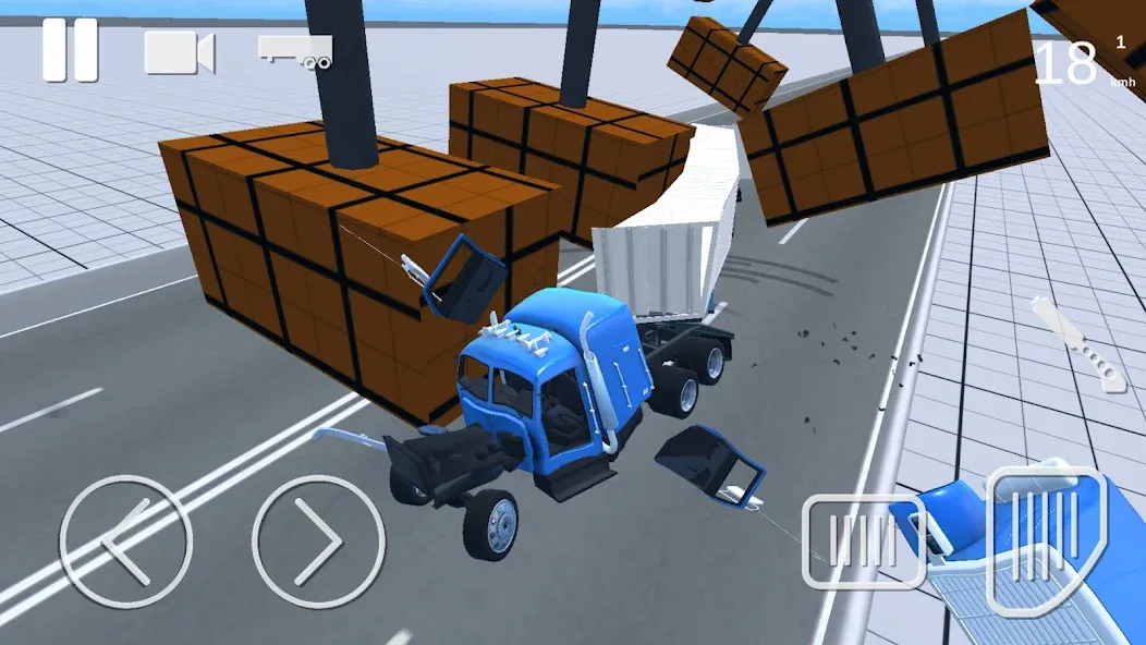 Truck Crash Simulator Accident (Симулятор ДТП с грузовиком) [МОД: Бесконечные деньги, Монеты и Мега MOD] Screenshot 3