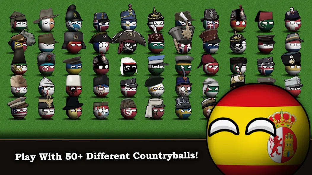 Countryball: Europe 1890 (Кантриболл) [МОД: Много монет, Открытые уровни и Мега MOD] Screenshot 1