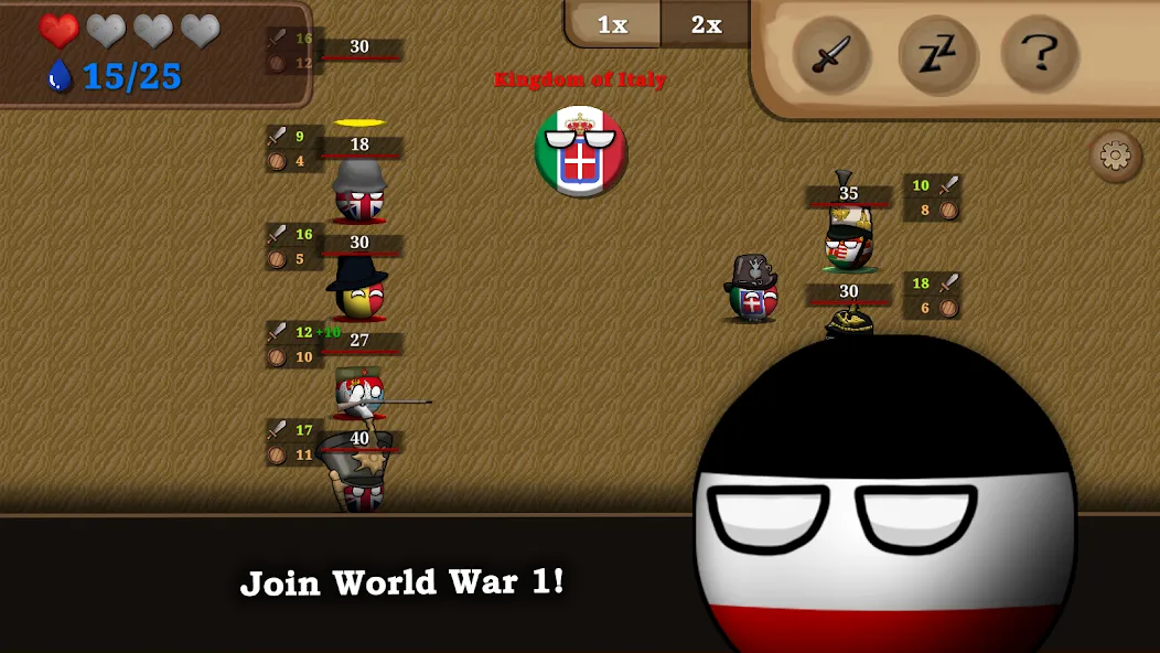 Countryball: Europe 1890 (Кантриболл) [МОД: Много монет, Открытые уровни и Мега MOD] Screenshot 3