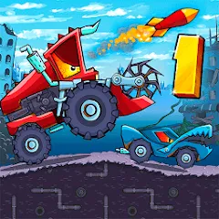 Скачать Car Eats Car - Apocalypse Race (Кар Итс Кар) [МОД: Все открыто, Дополнительные деньги и Меню MOD] | Взлом Car Eats Car - Apocalypse Race на Андроид