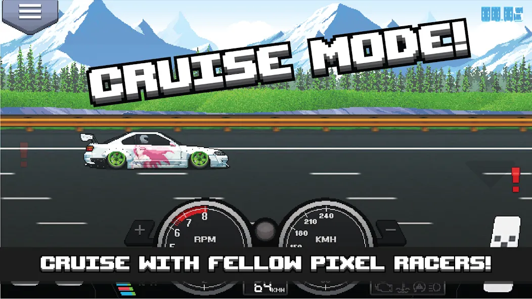 Pixel Car Racer (Пиксельный гоночный автомобиль) [МОД: Бесконечные деньги, Монеты и Мега MOD] Screenshot 4