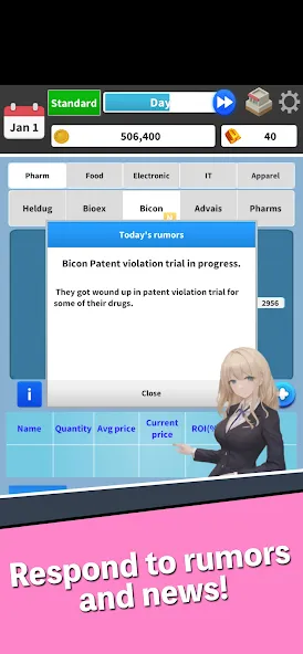 Stock Game - Capitalism [МОД: Деньги, Монеты и Меню MOD] Screenshot 3