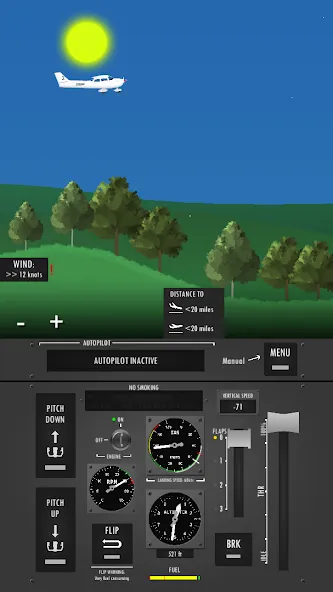 Flight Simulator 2d - sandbox [МОД: Все открыто, Дополнительные деньги и Меню MOD] Screenshot 2