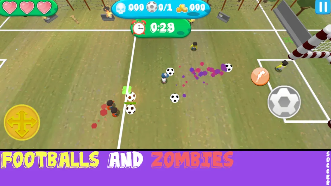 Soccer Apocalypse Survival (Соккер Апокалипсис Сурвивал) [МОД: Меню, Бесконечные монеты и Открытые уровни] Screenshot 4