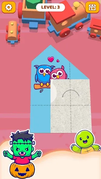 Paper Fold: Paper Puzzle 3D (Пейпер Фолд) [МОД: Много монет, Открытые уровни и Мега MOD] Screenshot 1
