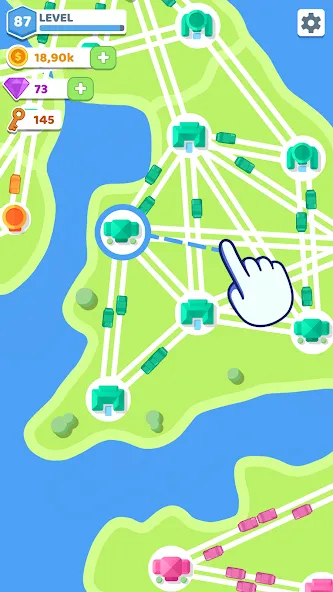 State Connect: Traffic Control (тейт Коннект) [МОД: Меню, Бесконечные монеты и Открытые уровни] Screenshot 1