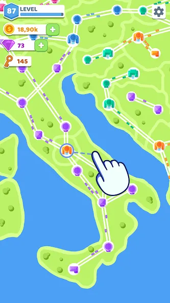 State Connect: Traffic Control (тейт Коннект) [МОД: Меню, Бесконечные монеты и Открытые уровни] Screenshot 2