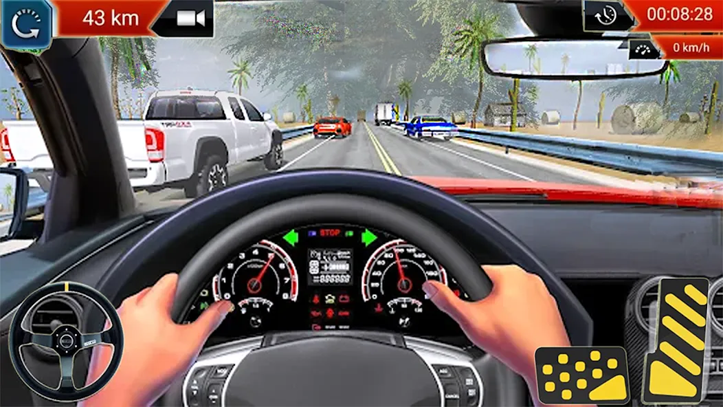 Car Highway Racing for Speed (Трафик Рейсер Трафик игры) [МОД: Много монет, Открытые уровни и Мега MOD] Screenshot 3