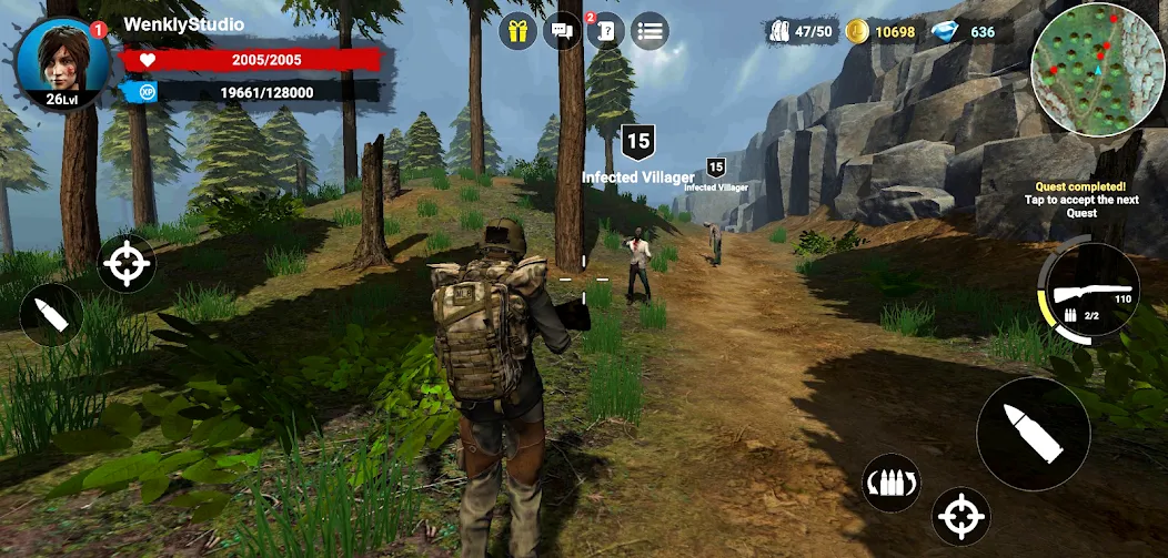 Horror Forest 3 open-world RPG (ХФ3) [МОД: Все открыто, Дополнительные деньги и Меню MOD] Screenshot 1