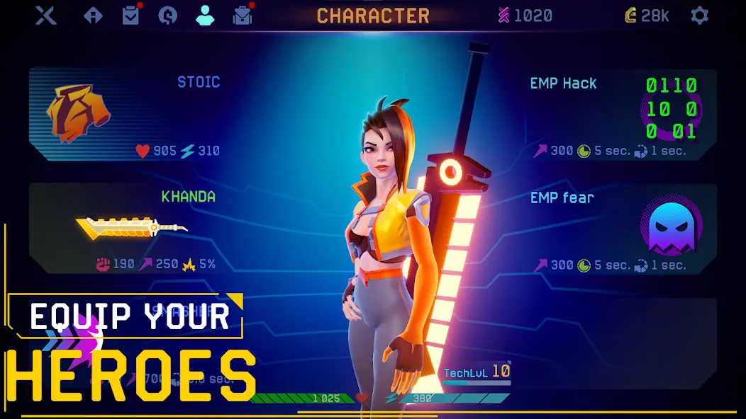 Rush Angel - Cyberpunk RPG (Раш Энджел) [МОД: Много монет, Открытые уровни и Мега MOD] Screenshot 2