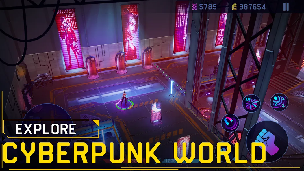 Rush Angel - Cyberpunk RPG (Раш Энджел) [МОД: Много монет, Открытые уровни и Мега MOD] Screenshot 3