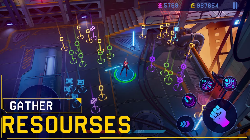 Rush Angel - Cyberpunk RPG (Раш Энджел) [МОД: Много монет, Открытые уровни и Мега MOD] Screenshot 4
