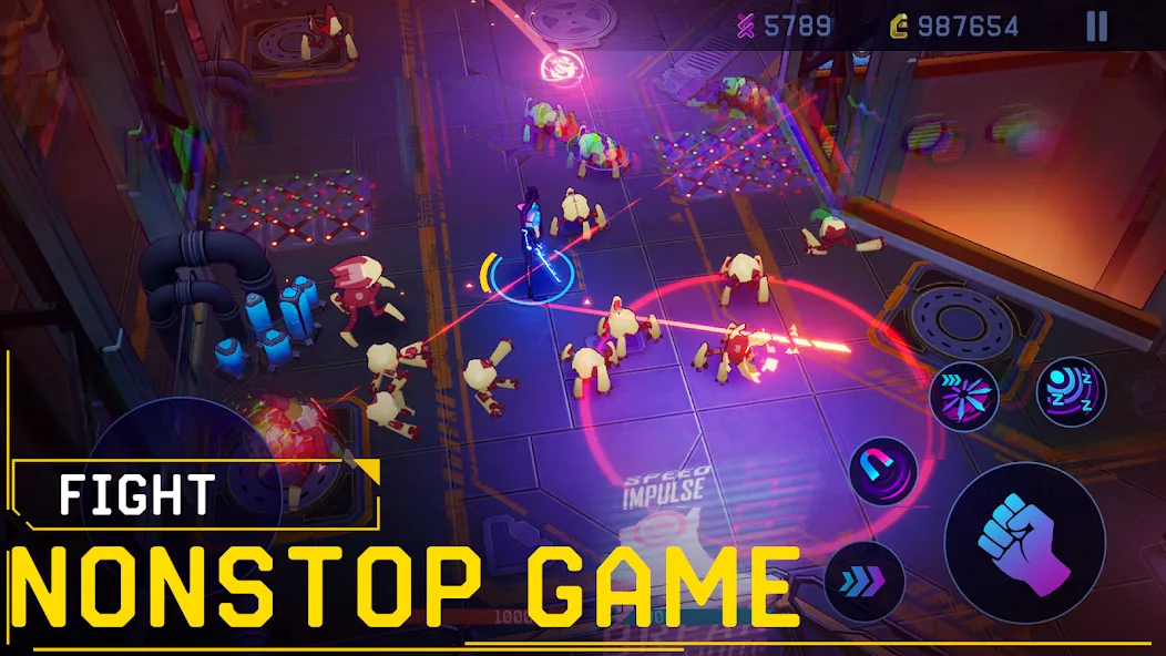 Rush Angel - Cyberpunk RPG (Раш Энджел) [МОД: Много монет, Открытые уровни и Мега MOD] Screenshot 5