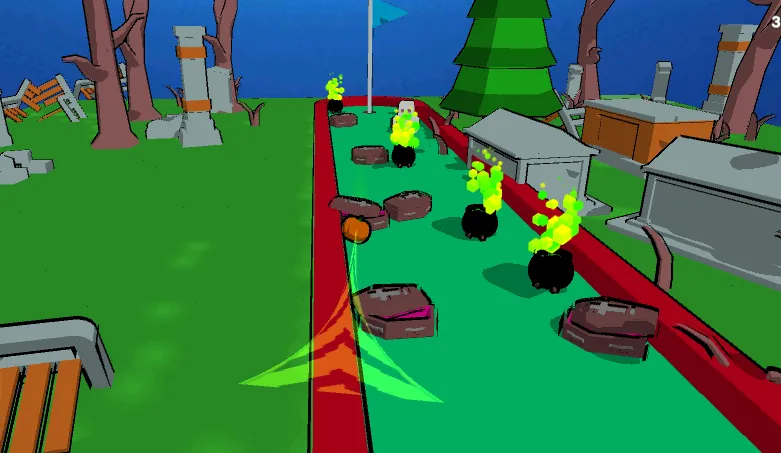 MiniGolf Madness: Halloween (МиниГольф безумие) [МОД: Меню, Бесконечные монеты и Открытые уровни] Screenshot 1