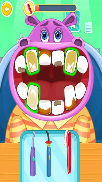 Children's doctor : dentist [МОД: Много монет, Открытые уровни и Мега MOD] Screenshot 1