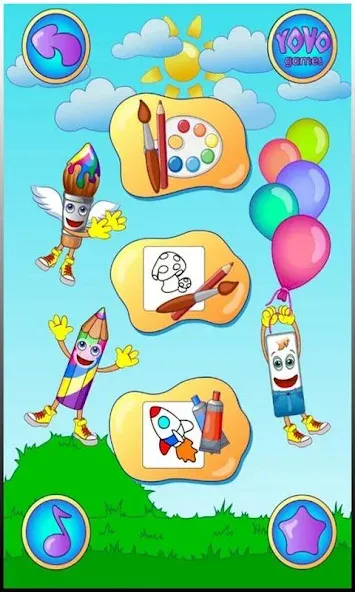 Coloring pages [МОД: Меню, Бесконечные монеты и Открытые уровни] Screenshot 1