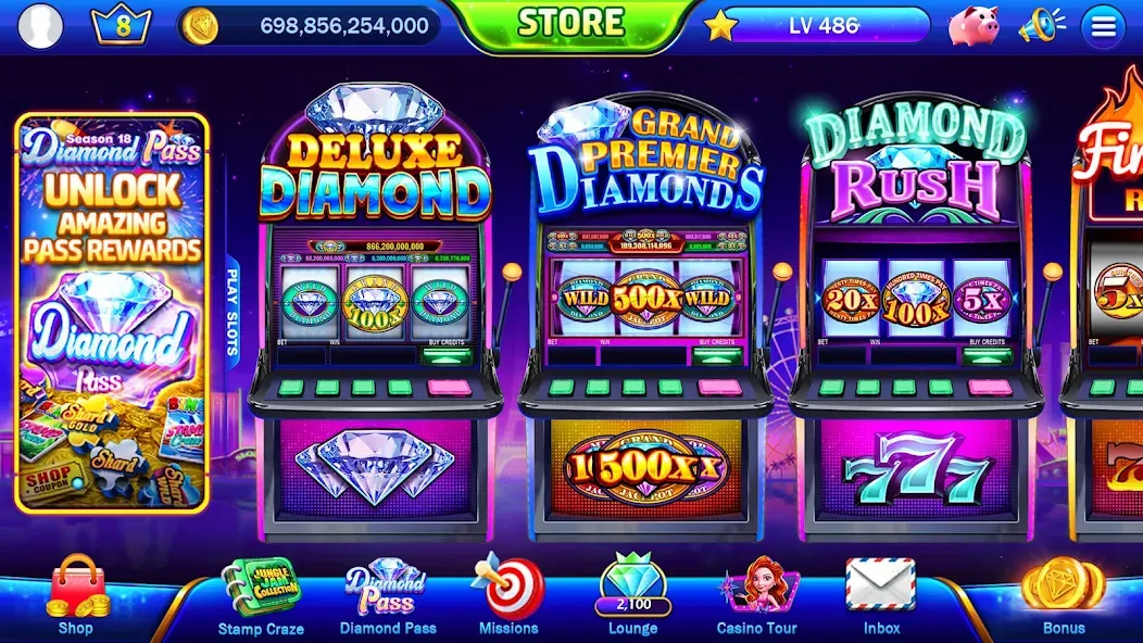 Classic Slots™ - Casino Games (Классические слоты) [МОД: Меню, Бесконечные монеты и Открытые уровни] Screenshot 2