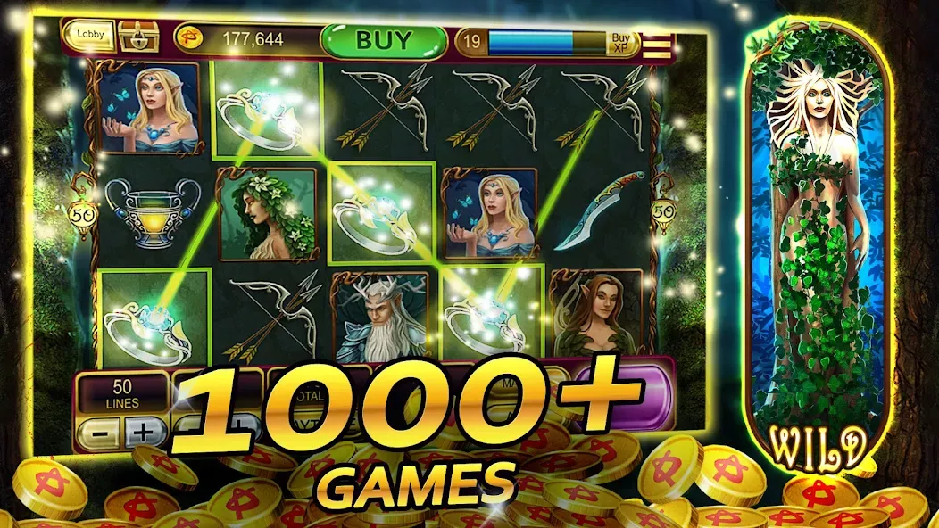 Vegas Casino - Slot Machines (Вегас Казино) [МОД: Много монет, Открытые уровни и Мега MOD] Screenshot 3