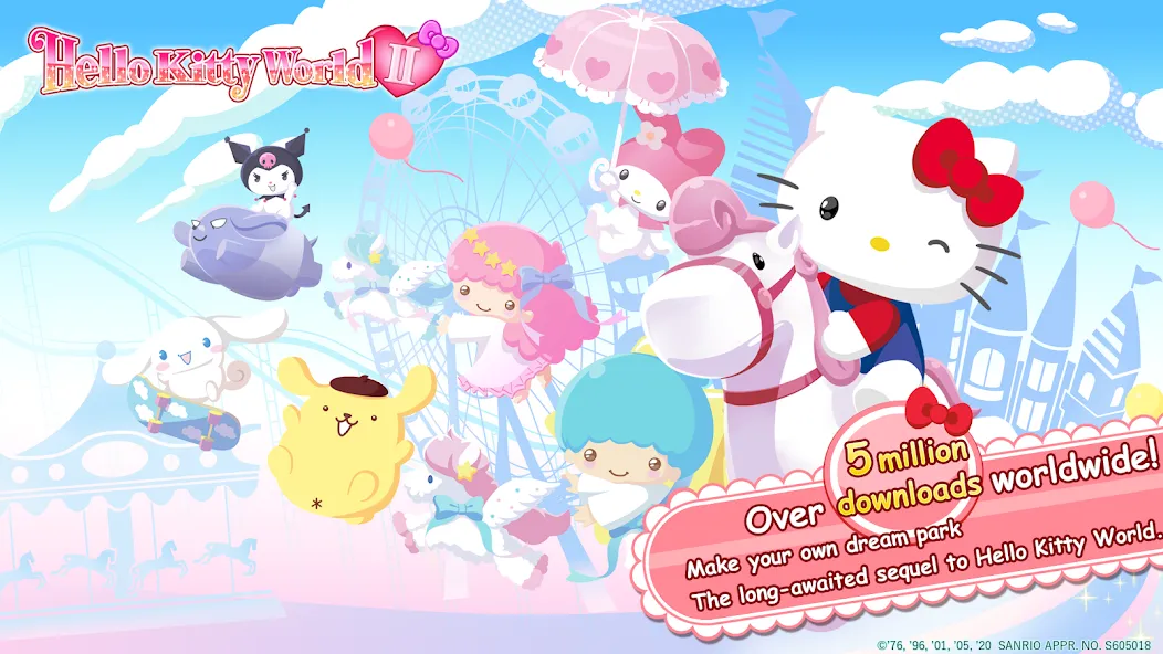 HelloKittyWorld2 Sanrio Kawaii (ХеллоуКиттиВорлд2 Санрио Каваии) [МОД: Деньги, Монеты и Меню MOD] Screenshot 1